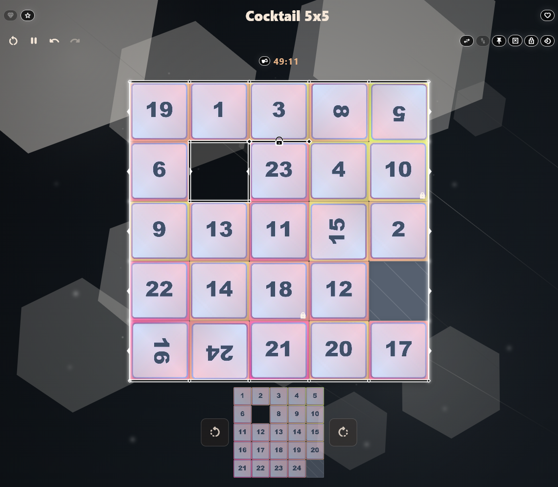 Nivel estándar de Sliding Tiles Puzzle